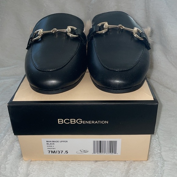 NWT BCBGeneration Zorie-2 Faux Fur Lined Mule Loafer - Picture 7 of 13